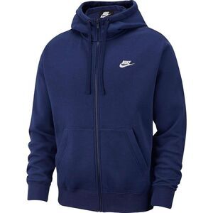 Nike Sportswear Club Full Zip-Up Hoodie Midnight Blue Large